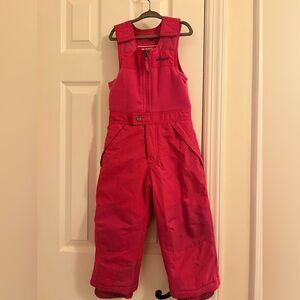 Snozu Girls 4T Pink Snowbib Snowsuit Waterproof Boot Liner Pockets